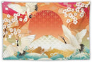 HZOHNAGO Japanese Tapestry Cherry Blossom Crane Sea Wave Fuji Mountain Red Sun Pattern Printed Wall Tapestry Painting Wall Hanging for Bedroom Living Room Dorm 60" W x 40" H by CozyNest Decor