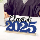 COCHIE Metal Class of 2025 Sign, Graduation Party Decorations for School, Home, Shelf, Mantel, Graduation Gifts for Graduate, Blue and Black Grad Table Top for Parties Decor Supplies (Class of 2025) by CozyNest Decor