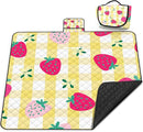Extra Large Picnic Blanket Waterproof,80"x 80"Foldable Machine Washable Beach Blanket,Outdoor Blanket for 6-8 Adults,Picnic Mat Suitable for Indoor Crawling,Park Beach,Camping,Hiking,Travel（Yellow） by TinyTreasures Baby Boutique