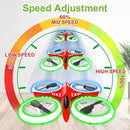 Dwi Dowellin 4.9 Inch Mini Drone for Kids Crash Proof LED Lights One Key Take Off Landing Flips RC Remote Control Small Drones Toys for Beginners Boys and Girls Adults Nano Quadcopter, Red by TinyTreasures Baby Boutique