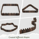 3Pack Wood Garden Edging Garden Fence Border No Dig Landscape Edging Lawn Border Decorative Flower Bed Border Courtyards Planting Tree Fence Patio Path Edging-9" H x 47.3" L (Total Length 11.8FT) by GreenHaven Gardens