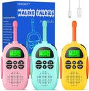 Walkie Talkies for Kids Rechargeable 3 Pack Walkie Talkies, Long Range 22 Channels 2 Way Radio Kids Birthday Toy Gift for 3-12 Year Old Boys Girls Outdoor Adventures Camping Hiking by TinyTreasures Baby Boutique