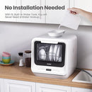 COMFEE' Portable Dishwasher Countertop with 5L Built-in Water Tank, No Hookup Needed, 6 Programs, 360° Dual Spray, 192℉ High-Temp& Air-Dry Function, Mini Dishwasher for RVs, White by TinyTreasures Baby Boutique