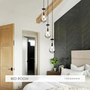 3-Light Raindrop Pendant Light Fixtures, Black Glass Pendant Lighting, Teardrops Modern Hanging Light for Entryway Foyer Kitchen Island Dining Living Room Hallway by CozyNest Decor