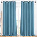 NICETOWN Room Darkening Curtains for Room Divider, Grommet Thermal Curtains Light & Sound Reducing Window Treatments for Sliding Glass Door, W66 x L110, Teal Blue, 2 Panels by TinyTreasures Baby Boutique