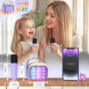 FLUESTON Mini Karaoke Machine for Kids Adults, Portable Bluetooth Speaker with Wireless Microphone, Birthday Kids Gifts Toys for Girls Ages 3, 4, 5, 6, 7, 8, 9,10,11,12+ Years Old by TinyTreasures Baby Boutique