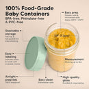KeaBabies 4pk 8oz Glass Baby Food Containers with Lids - Leak-Proof, Microwavable Small Glass Jars, Baby Purees & Toddler Snack Storage Containers, BPA-Free, Dishwasher & Freezer Safe (Musk Dusk) by TinyTreasures Baby Boutique