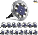 Solar Ground Lights - 16 Pack, In-Ground Pathway Lights for Garden, Lawn, Yard, Patio, Driveway, Steps and Walkway - White by GreenHaven Gardens