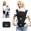 FRUITEAM Baby Carrier Newborn to Toddler, Safety-Certified Waist Stool with Hip Seat, Ergonomic 6-in-1 Baby Carrier with Head Support, Adjustable & Removable Baby Holder for All Seasons, Black by TinyTreasures Baby Boutique