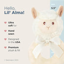 Bearington Collection Baby Lil’ Alma, 5.5 Inch Plush Llama Stuffed Animal Soft Rattle by TinyTreasures Baby Boutique