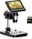 Hayve 4.3'' IPS Coin Microscope, 1000X Magnification Digital Microscope for Adults，Coin Collection Supplies with 8 Adjustable LEDs，Windows Compatible，32GB TF Card by TinyTreasures Baby Boutique