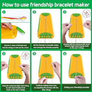 Arts and Crafts for Kids Ages 8-12,Friendship Bracelet Making Kit for Girl,Kids Jewelry Making Kit with 28 Pre-Cut Threads,Christmas Birthday Gifts for Ages 6 7 8 9 10 11 12 Year Old Green by TinyTreasures Baby Boutique