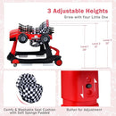 BABY JOY 4-in-1 Baby Walker, Foldable Activity Walker with Adjustable Height & Speed, Music, Lights, Anti-Rollover, Toddler Push Walker, Baby Walker with Wheels for Boys Girls 6-18 Months (Red) by TinyTreasures Baby Boutique