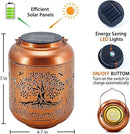 2 Pack Tree of Life Outdoor Solar Hanging Lanterns Waterproof LED Solar Lights Metal Decorative Lanterns for Garden, Patio, Courtyard, Backyard, Yard Decor Unique Tree of Life Gifts for Women by GreenHaven Gardens