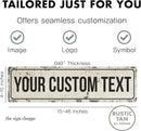 Rustic Custom Metal Sign - Custom Sign for Indoor or Outdoor Use (Rustic Tan Border) by CozyNest Decor