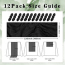10FT 12 Pack Black Cheesecloth Table Runner 20 x 120 Inch Long Boho Fabric Rustic Cheese Cloth Table Runner for Wedding Bridal Shower Baby Shower Gauze Sheer Birthday Party Table Decorations by CozyNest Decor