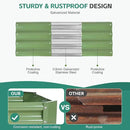 Galvanized Raised Garden Bed - 4x2x1ft Metal Garden Planter Box Outdoor | Steel Raised Bed Kit with Bracing Rods, Gloves for Gardening Vegetables Fruits and Flowers (Oliver Green) by GreenHaven Gardens