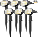 Fabrito 72 LEDs Solar Spot Lights Outdoor Waterproof, 3 Modes Landscape Spotlights, Dusk to Dawn Solar Powered Flood Wall Lights for Outside, Solar Garden Lights for Yard Porch 6 Pack (Warm White) by GreenHaven Gardens