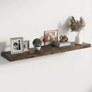 RICHFOCUS Elm Floating Shelves for Wall - 48" W x 9.3" D Rustic Solid Wood Shelves with Invisible Bracket, Wall-Mounted for Living Room, Bedroom, Kitchen Storage & Display, Set of 1, Walnut by CozyNest Decor