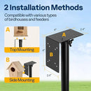 VIVOHOME 106 Inch Bird Feeder Pole, Heavy Duty Adjustable Bird House Stand Pole for Outdoor, Bird House Pole Mount Kit with 5 Prong by GreenHaven Gardens