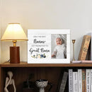 Great Nana Picture Frame - Great Nana Great Grandma Baby Announcement Gifts, Promoted to Great Nana Gifts, Only the Best Nanas Get Promoted to Great Nana Wooden Frame for Tabletop 4x6 Photo by TinyTreasures Baby Boutique