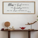 SRSZHIYUE Bless the Food Before Us Wall Sign Decor 40"×15" Christian Bible Verse for Farmhouse Rustic Kitchen Dining Room Framed Wood Scripture Religious Jesus Prayer Wall Art (Wood) by CozyNest Decor