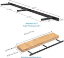Hidden Shelf Brackets ， Floating Shelf Bracket ( Additional Brackets -NO Kits) 38 Inch -2 Pcs by CozyNest Decor