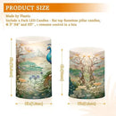 Flickering Flameless Candles, Peacock Garden LED Candles with Remote Timer, Set of 2 Battery Operated Candle for Valentine Wedding Birthday by GreenHaven Gardens