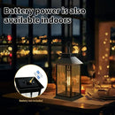 2 Pack Hanging Solar Lanterns Glass Solar Lights Outdoor Waterproof Upgraded Solar and 2 AA Batteries Powered, for Outside Porch, Patio and Indoor Tables, Mantelpiece by CozyNest Decor