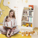 Kids Bookshelf and Toy Organizer,4 Tier Kids Book Shelf for Kids Rooms,Wood Children Bookcase,Baby Storage Book Rack,Toddler Bookshelf,Toy Storage Organizer,Book Display Shelf for Playroom, Nursery by TinyTreasures Baby Boutique
