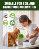 Organic Cat Grass & Catnip Seeds Kit – 3 Pack Oat & Barley Grass for Indoor Cats – Fast 7-Day Growth, High Germination, Hairball Control & Play – Pet-Safe Planting Set by GreenHaven Gardens