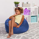 Posh Creations Structured Comfy Seat for Playrooms and Bedrooms, Large Bean Bag Chair, 100in Round Classic Bean Bag, Navy by TinyTreasures Baby Boutique