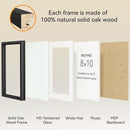 IBUYKE 8x10 Picture Frame,Set of 3,Solid Oak Wood 8x10 Photo Frame with Mat to 5x7,10x8 Picture Frames With Tempered Glass,Tabletop or Wall Mount Display,Home Decor,Black Oak 8 x 10 Frame,UWPF0810B-3 by CozyNest Decor
