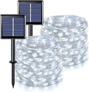 JMEXSUSS Total 400 LED White Solar Christmas Lights Outdoor Waterproof, 2 Pack 66ft Solar String Lights, 8 Modes Solar Fairy Lights for Yard Patio Tree Christmas Decor by GreenHaven Gardens