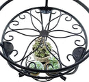 CASIMR 2 Tier Plant Stand, 19.2 inch Tall Metal Potted Holder Rack,Indoor Outdoor Multiple Flower Pot Shelf Rustproof Iron Garden Container for Garden Patio Living Room Corner Balcony, Black by GreenHaven Gardens