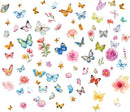 Glow in The Dark Butterfly Flower Wall Decals Glowing Luminous Butterflies Removable Self-Adhesive Wall Stickers for Girls Bedroom Nursery Living Room Decor 4 Sheets (Butterfly 3) by CozyNest Decor