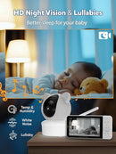 iFamily WiFi Baby Monitor with App – Smartphone Baby Monitor with 5" HD Monitor & 2K Camera, Night Vision, 2-Way Talk, Motion Tracking&Alerts, Temp Sensor, Lullabies,Secure WiFi Lock by TinyTreasures Baby Boutique