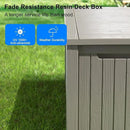 150 Gallon Outdoor Deck Box,Storage Lockable Waterproof Patio Furniture,Garden Tools,Cushions,Pool Accessories Outside Storage Resin Box(Grey) by CozyNest Decor
