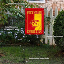 College Flags & Banners Co. Pittsburg State Gorillas Garden Flag with Pole Stand Holder by GreenHaven Gardens