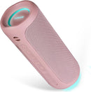 SOWO Outdoor Wireless Portable Bluetooth Speaker, IPX7 Waterproof Speaker, 25W Loud Sound, Bassboom Technology, TWS Pairing, 16H Playtime with Lights - Pink by TinyTreasures Baby Boutique