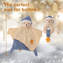 Organic Cotton Stuffed Animal Rattle Baby Toys, Plush Polar Bear Cuddle Cloth and Hand Grip Ring Rattles Plush Toy Set for Newborns Infant Boys Girls, 2 PCS by TinyTreasures Baby Boutique