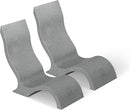 Ledge Lounger - Signature Chair - Inside Pool & Sun Shelf Lounge Chair - Designed for Shallow Shelves Up to 9” - Compatible with All Pool Types - Poolside & Sun Deck Tanning - Set of 2 - Granite Gray by GreenHaven Gardens
