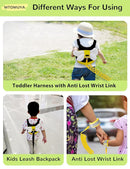 Toddler Harness with Anti Lost Wrist Link - Cute Children Leashes, Yellow Bees Baby Traction Safety Rope Leash with Key Lock Design, for Boys/Girls Walking Assistant by TinyTreasures Baby Boutique