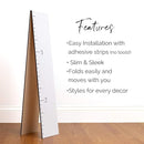 Wooden Growth Chart for Wall - Size Height Chart for Kids, Growth Measuring Board and Kids Height Wall Chart, Growth Chart for Kids, Height Chart for Wall - Modern White (63"x6.7") by TinyTreasures Baby Boutique