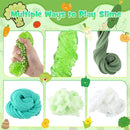 6 Packs Gradient Green Slime Kit - Cloud Butter Clear Slime, Crunchy Slimes for Kids with Various Slime Add-ins, Non Sticky Slimes Party Favors for Girls and Boys by TinyTreasures Baby Boutique