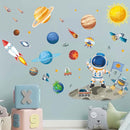 Outer Space Astronaut Wall Stickers - Planets Rocket Boys Wall Decals - Baby Nursery Kids Room Daycare Playroom Classroom Wall Decor by TinyTreasures Baby Boutique