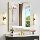 36x48inch Bathroom Mirror, Gold Rectangle Mirror with Thin Metal Frame, Large Rectangular Wall Mirrors for Bathroom, Living Room, Hair Salon, Big Farmhouse Mirror Hang Horizontal/Vertical by CozyNest Decor