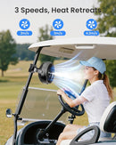 Koonie 10000mAh Battery Operated Misting Fan with Clip, Portable 8'' Mist Fan for Desk with Max. 48 Hours Runtime, 3Speeds, 2 Spray Modes, 200ML Tank for Golf Cart Home Office Travel Camping Stroller by TinyTreasures Baby Boutique