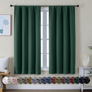 Simplebrand Ava Ever Green Blackout Curtains for Bedroom 63 Inch Length 2 Panels Set, Thermal Insulated Energy Saving Rod Pocket Window Treatment Curtains Blackout Drapes, W40 x L63 Inch, Ever Green by TinyTreasures Baby Boutique