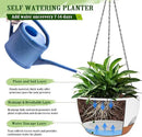 Hanging Planters for Outdoor Indoor Plants, 2 Pack 12 Inch Hanging Basket Plants Outdoor, Self Watering Hanging Planter with Plant Hanger for Garden Home Decoration (White) by GreenHaven Gardens